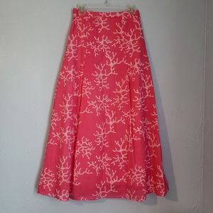 Lilly Pulitzer Coral Me Crazy maxi skirt C22
